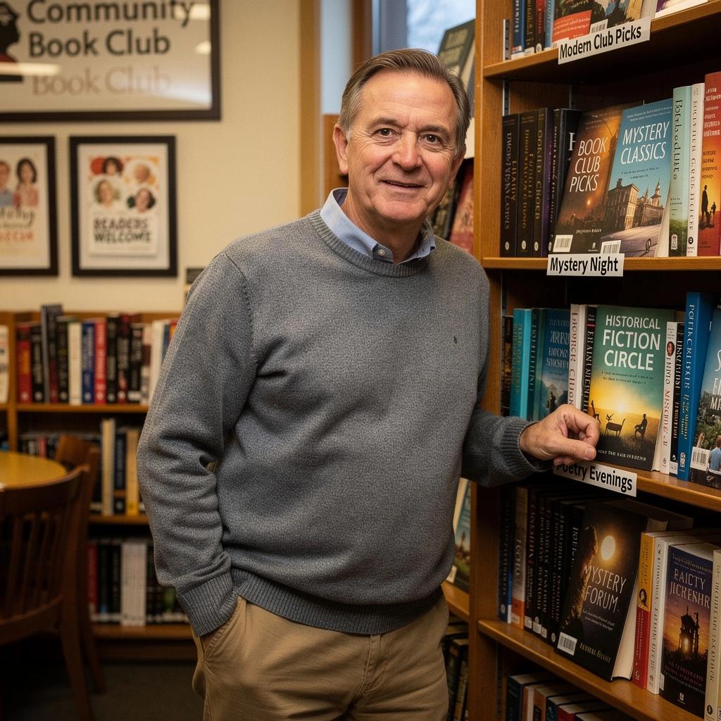 Ein einladendes Schaufenster mit bunten Buchcovern und literarischen Accessoires.